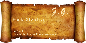 Ferk Gizella névjegykártya