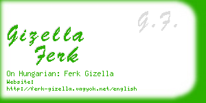 gizella ferk business card